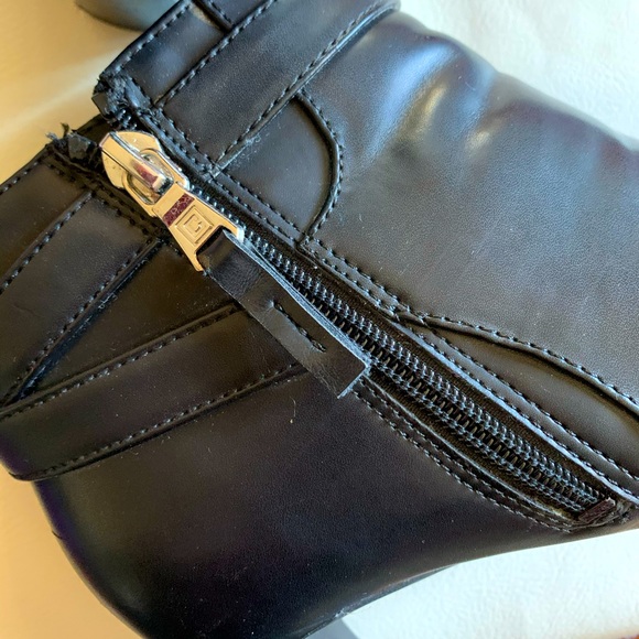 CHAPS Women’s ‘NADIE’ Moto Black Heel Boots Sz 6.5B - Picture 4 of 7